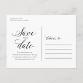 Faux Sparkle 3 Photo Save the Date Briefkaart (Achterkant)