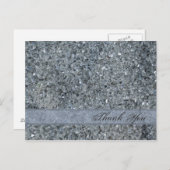 Faux Sparkle Bedankt Briefkaart (Voorkant / Achterkant)