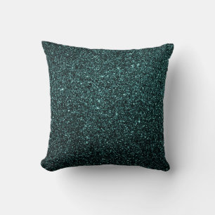 Faux Sparkle Blauwgroen Sierkussen