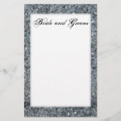 Faux Sparkle Bruiloft Briefpapier (Voorkant)