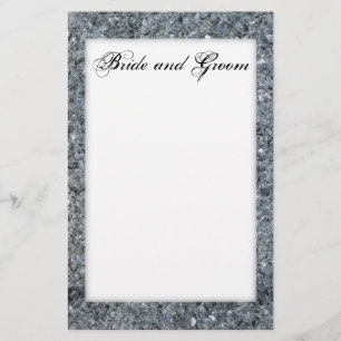 Faux Sparkle Bruiloft Briefpapier