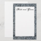Faux Sparkle Bruiloft Briefpapier (Voorkant / Achterkant)