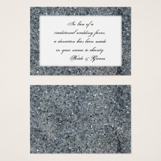 Faux Sparkle Bruiloft Charity Favor Kaart (Voorkant /achterkant)