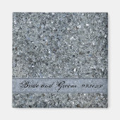 Faux Sparkle Bruiloft Magneet (Voorkant)