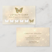 faux sparkle butterfly - trouwerij visitekaartje (Voorkant / Achterkant)