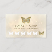 faux sparkle butterfly - trouwerij visitekaartje (Voorkant)