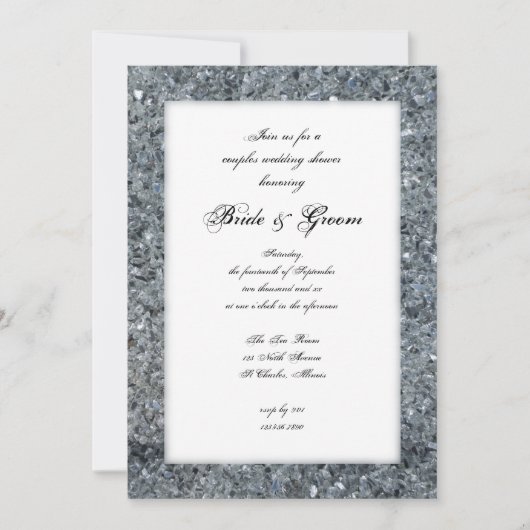 Faux Sparkle Couples Wedding Shower Kaart (Voorkant)