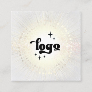 Faux Sparkle Design logo Vierkante Visitekaartje