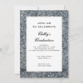 Faux Sparkle Graduation Party Invitation Kaart (Voorkant)