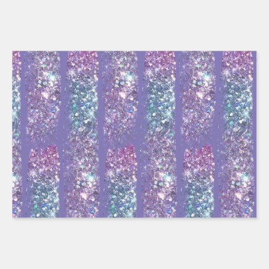 faux sparkle paarse pattern inpakpapier vel (Voorkant)