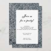 Faux Sparkle Party Invitation Kaart (Voorkant / Achterkant)