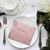 Faux Sparkle Shimmer Roze Zilver Kerstfoto All In One Uitnodiging