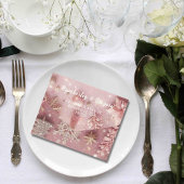 Faux Sparkle Shimmer Roze Zilver Winter Kerstmis All In One Uitnodiging