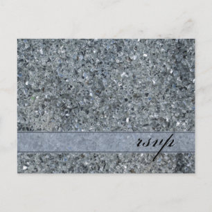 Faux Sparkle Weddending Response RSVP Briefkaart