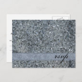 Faux Sparkle Weddending Response RSVP Briefkaart (Voorkant / Achterkant)