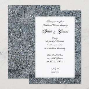 Faux Sparkle Wedding Rehearsal Dinner Uitnodiging