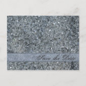 Faux Sparkle Wedding sparen de Datum Aankondiging (Voorkant)