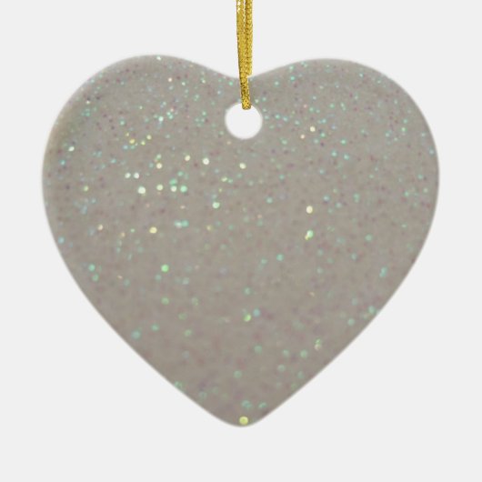 Faux Sparkles & Glitter - Cream White Keramisch Ornament (Voorkant)