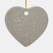 Faux Sparkles & Glitter - Cream White Keramisch Ornament (Achterkant)