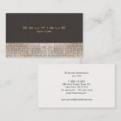 FAUX Sparkling Sequins en Suede Mode Boutique Visitekaartje (Voorkant / Achterkant)