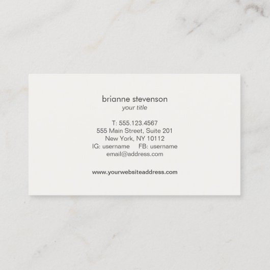 FAUX Sparkling Sequins en Suede Mode Boutique Visitekaartje (Achterkant)