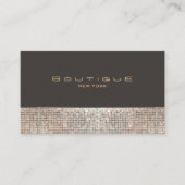 FAUX Sparkling Sequins en Suede Mode Boutique Visitekaartje (Voorkant)