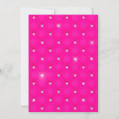 Faux Sparkly Diamond Tufted Hot Pink 21st Birthday Kaart (Achterkant)