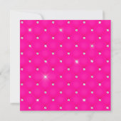 Faux Sparkly Diamond Tufted Hot Pink 21st Birthday Kaart (Achterkant)