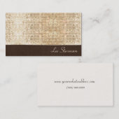 FAUX Sparkly Gold Sequins en Brown Linen look Visitekaartje (Voorkant / Achterkant)