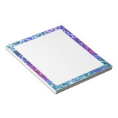 Faux Sparkly Mermaid Glitter Border White Notitieblok (Schuin)
