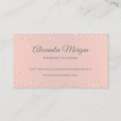 Faux Sparkly Silver Glitter Blush Visitekaartje (Achterkant)