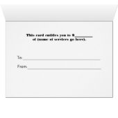 Faux Sparkly Silver Sequins Zwart Gift Kaart (Binnen Horizontaal (Onder))