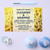 Faux spons textuur grappig schoonmaken flyer (Enkel)