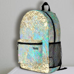 faux sprankelende chunky glitter abstract bedrukte rugzak<br><div class="desc">Glitter opaal geïnspireerde achtergrond rugzak</div>