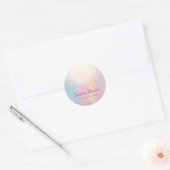 faux sprankelende regenboogglitter ronde sticker (Envelop)