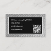 Faux stamped metal texture handyman Business Card Visitekaartje (Achterkant)