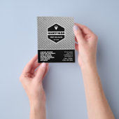 Faux stamped metal texture handyman flyer (Hand)