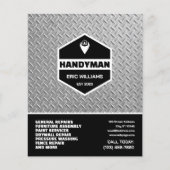 Faux stamped metal texture handyman flyer (Voorkant)