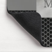 Faux Steel Naamplaat op maat Muismat (Hoek)