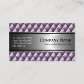 Faux Steel Paars Metal Diamond Squares Patroon Visitekaartje (Achterkant)