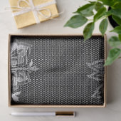 Faux Stitch Work Flower on Grey Decoupage Tissuepapier (Geschenk)