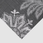 Faux Stitch Work Flower on Grey Decoupage Tissuepapier (Detail)