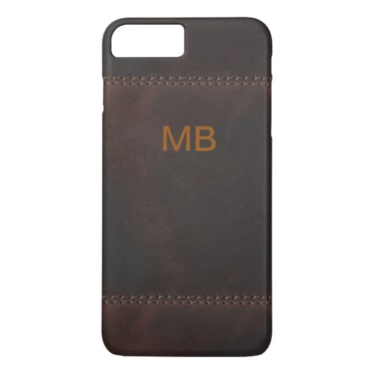 Faux Stitched Leather Case-Mate iPhone Case (Achterkant)
