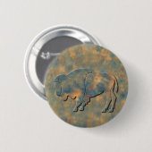 Faux Stone Bison Ronde Button 5,7 Cm (Voorkant /achterkant)