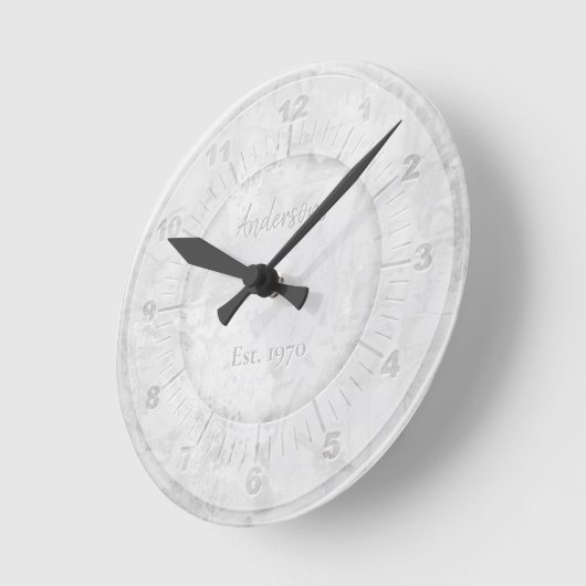 Faux Stone Marble Custom Ronde Klok (Hoek)