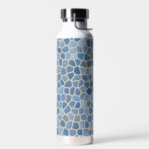 Faux Stone Mozaïek in Blauw Water Fles