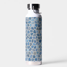 Faux Stone Mozaïek in Blauw Water Fles