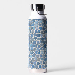 Faux Stone Mozaïek in Blauw Water Fles
