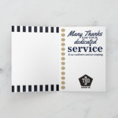 Faux studs mijlpaal werknemer jubileumkaart kaart (Binnen)