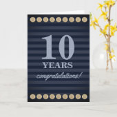 Faux studs mijlpaal werknemer jubileumkaart kaart (Gele Bloem)